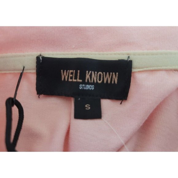 Well Known Studios Bowery 2 Pink Crew Neck Tee NEW Men's Size S Ringer T Shirt - Picture 8 of 10